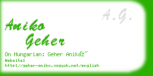 aniko geher business card